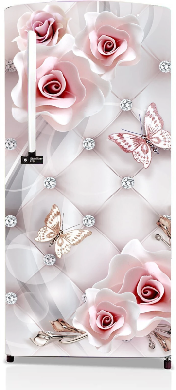 Creation 60 cm Single Door Refrigerator Single Door Sticker Fridge Wrap Sticker Self Adhesive Sticker