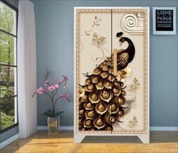 Peacock Almirah Wallpaper