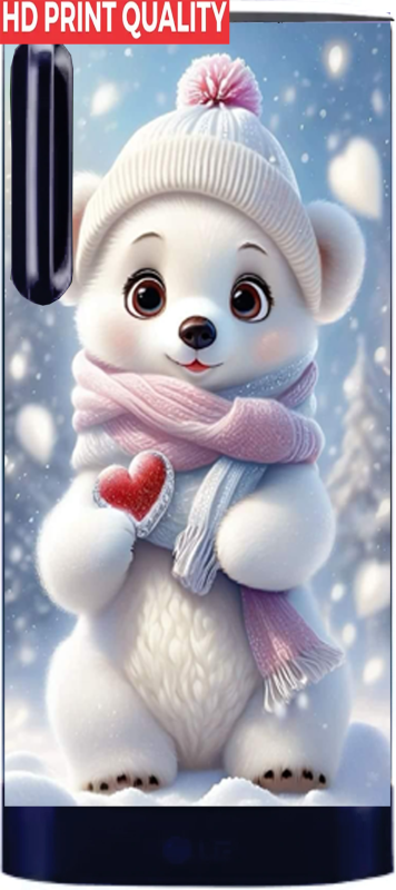 Creation 60 cm Single Door Refrigerator Single Door Sticker Fridge Wrap Sticker Self Adhesive Sticker