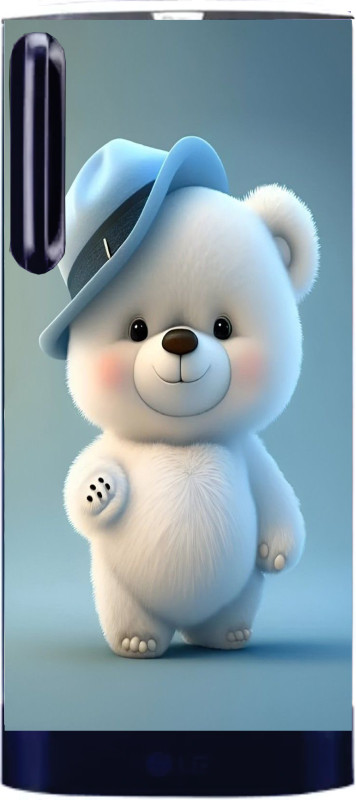 120 cm Single Door Fridge Sticker, Removable, Peel&Stick, Easy To Apply(61X124 Cm) Self Adhesive Sticker  (Pack of 1)